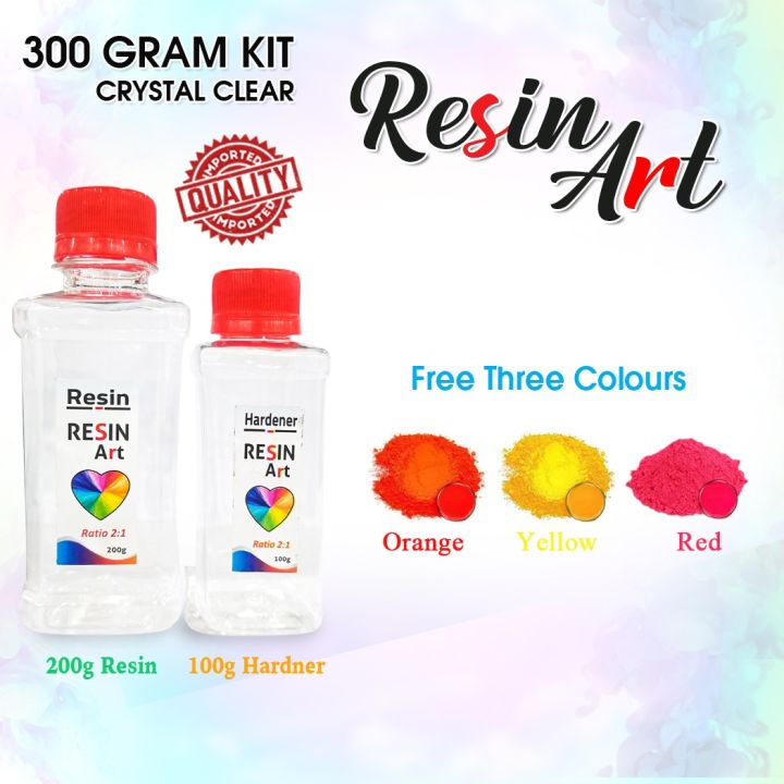 Epoxy Resin Art Imported Crystal Clear Kit (300gms) Ratio 2:1