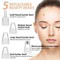 5 in 1 Electric Rechargeable Black Head Remover Machine Acne Oil Vacuum Suction Face Pore Cleaner Facial Beauty Equipment White And Blackhead Removal Multifunction Device With LED Display Nose Sucking Extractor. 
