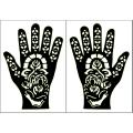 Mehndi stickers Mehndi stencils Mehndi Designs For both hands (1 pair). 