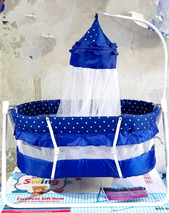 Baby%20Swing%20Cot%20Cradle%20Dual%20Stands%20Support%20along%20with%20Mosquito%20Net%20-%20Image%202