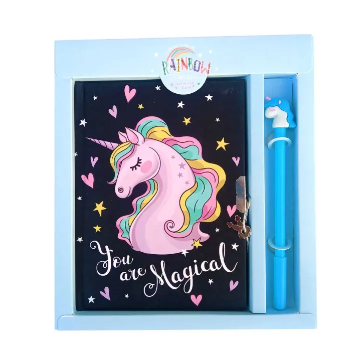 Cute%20Unicorn%20diary%20with%20Gel%20Pen%20with%20Packing%20stationery%20school%20Gift%20-%20Image%202