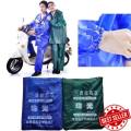 Pvc soft Rubber Coated Rain Coat Suit With Trouser Thick double raincoat split suit cross-border direct rain pants adult reflective bicycle electric motorcycle riding. 