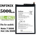 Infinix Hot 10s (X689) Battery Replacement BL-49GX Battery with 5000mAh Capacity_Silver. 