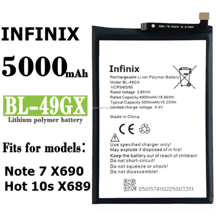 Infinix Hot 10s (X689) Battery Replacement BL-49GX Battery with 5000mAh Capacity_Silver