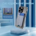 For iPhone 13 13Pro Max Luxury Transparent Wallet Card Holder Phone Case For iPhone 14 11 12 Pro Max Shockproof Clear Bag Cover. 