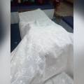 100% Pure Lawn White Hand Work Chadar for women. 