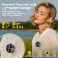 SX21 Dual Mics magnetic lavalier microphone with long battery life Portable Audio Video Recording Mini Mic for Cell Phone  Lavalier Microphone Magnetic with Charging box Wireless for iPhone iPad for Video Conferencing Recording and Live Streaming Vlogging. 
