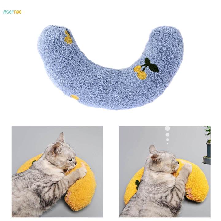 Pets Neck Pillow Cuddler Soft Cushion Cute Embroidery Pattern Dog Pillow Cat Pillow