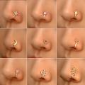 New EB Non-perforated U-haped Noe Clip tar Love Crown Noe Ring Fahion Creative Naal Ornament Jewelry Acceory. 