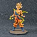 Dragon Ball Goku Super saiyan Figure Collectible PVC 17 cm Super Saiyan Son Goku with power up rings Action Figure Model Toy dragonballz decor Anime manga dragonball z Goky vegeta super saiyan action figure anime manga collectible. 