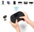 Mini Wireless Keyboard RF-500 with 3 Color RGB Backlit, 2.4GHz Wireless Mini Keyboard Rechargeable Controller with Touchpad Mouse Combo, Compatible with Android TV Box, IPTV, HTPC, Smart TV, PC,etc.. 