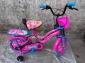 Pink Two wheeler 16"  Inch Cycle With Brakes & Supporting Wheels. 