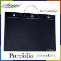 Artist Portfolio Drawing Painting Storage File Folder with 10 Section Pockets Handle Plastic Document Carry Case for Art Set Sketch Supplies. 