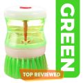 Scrub Kitchen Wash Tool Pot Dish Plastic Brush With Washing Up Liquid Soap Dispenser Brush. 