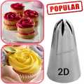 1M and 2D Stainless Steel Piping Nozzles Large Size Stainless Steel Cupcake Pastry Nozzles For Decorating Cake Tools Kitchen Cake Tips. 