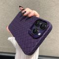 iphone 12 Pro Max Woven Phone Case Leather Feel. 
