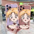 dienya For iPhone SE 2 Case With Cartoon Cute Sailor Moon New Design Phone Case Shockproof Square Edge Pattern Silicone Casing Full Cover Angel Eye Camera Protection Cases Softcase. 