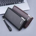 Baellerry Long Wallet for Women, Slim PU Leather Money, Mobile, and Card Holder, Premium Quality, Large Capacity, Button Closure. 