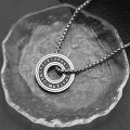 wholesale Stainless Steel Vintage Viking Wind Rune Letter Circle Pendant for Men's Titanium Steel Corrosion Necklace men jewelry. 
