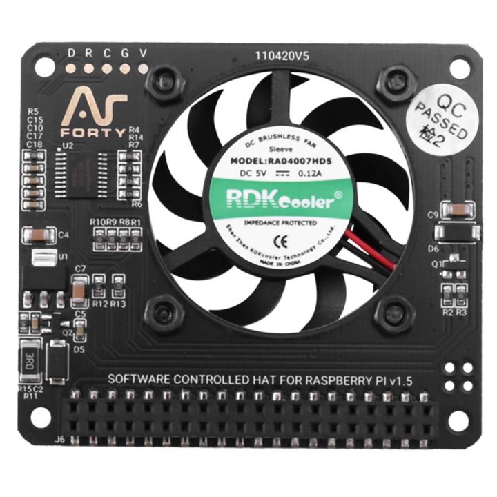 Argon Fan HAT for Raspberry Pi 4/ 3 Cooling Fan Speed / 40mm Big Fan