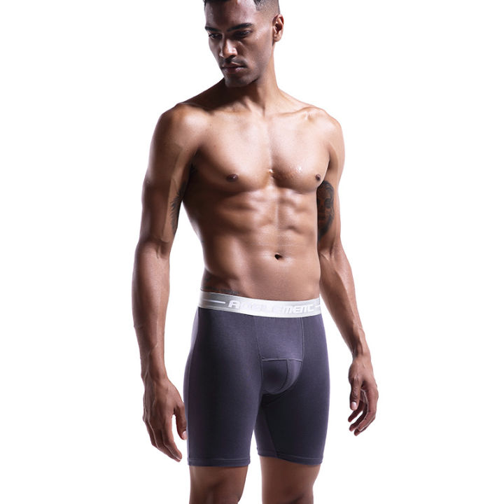 AYS Tight Lengthened Sports Underwear Anti-Wear Leg Men's Breathable Boxers plus Size Breathable Running Panties