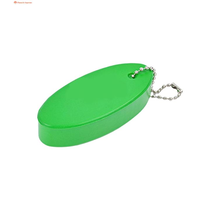 Oval Shape Keychain Colorful Waterproof Floating Keyring for Boating Fishing Surfing Kayak Lightweight Buoy Key Chain for Easy Identification Bright Vinyl Foam Oval Float Pendant Ideal for Water