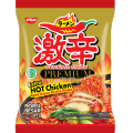 NISSIN MIE Instant Gekikara Ramen Noodle, Halal Certified, Spicy Stir-Fried Extra Hot Chicken Flavor, 120gm. 