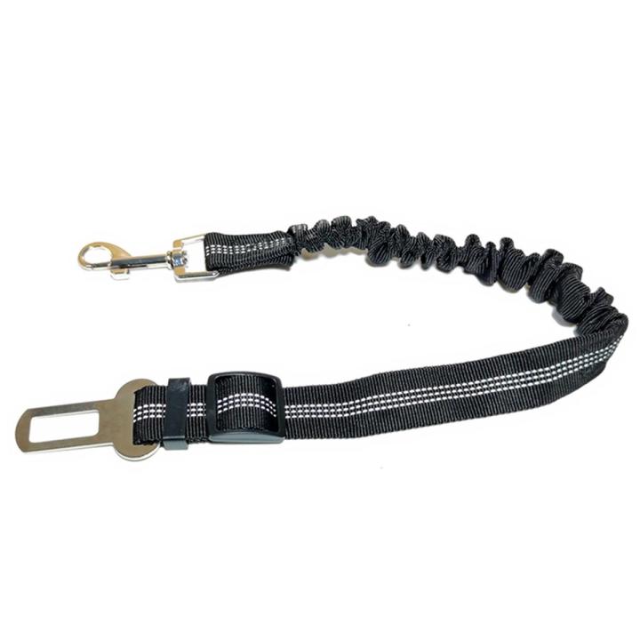 Pet Dog Traction Car Seat Belt Buffer Elastic Reflective Towing Safety Rope