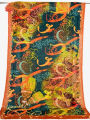 Shah Kamal Fabrics Digital Silk Printed Multicolor Urdu Calligraphy Dupatta For Ladies-D28. 