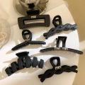 Black Large Hair Jaw Clip min Frosted Shark Clip Hair Volume High-Grade Sense Back Head Hair Clip Hair Accessories. 