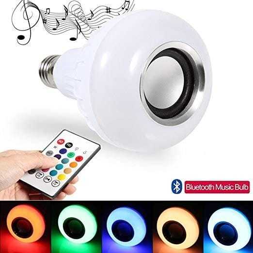 Light Bulb Bluetooth Speaker Led RGB Changing Lamp Wireless Stereo ...