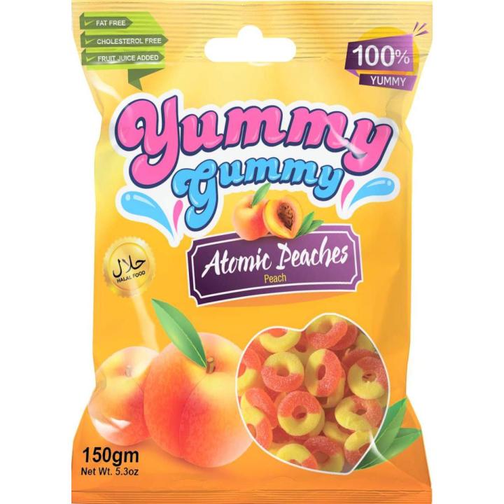 YUMMY GUMMY ATOMIC PEACHES 150g