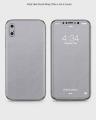 Iphone X Phone Skin Front Back And Sides Grey Classic Leather Texture Skin. 