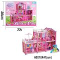 Holiday Villa Two Storey Pink Doll House For Girls - 117 pcs - 24 inches. 