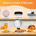 NEW Electric Household Pizza Maker Machine for Instant Pizza Making Tool Oven With Ceramic Baking Stone 3000w Indoor Portable Pizza Oven Pan Maker Crepe Pancake and Imported silver crest Large Size Pizza Maker 12 inch Energy Efficient 30mins|WHITE. 