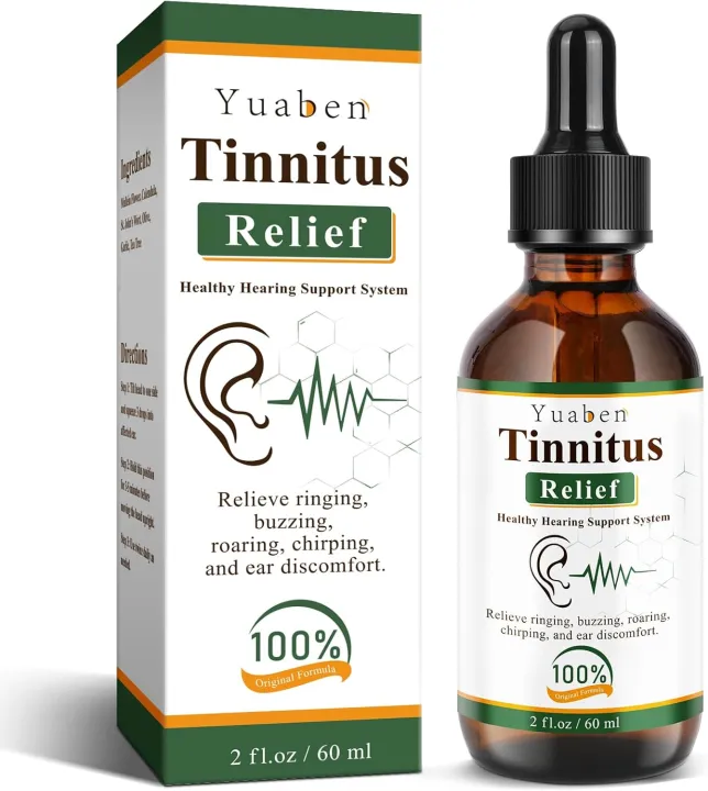 🌿 Yuaben Tinnitus Relief Ear Drops (60ml) – Natural Formula for Ringing ...