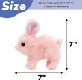 Electric Plush White Walking Rabbit Stuffed Bunny Interactive Soft Running Animal Shake Ears Bunny collectible Toy Mumble Walking & Sound Baby Educational Simulation Kids Cute jumping Toy for Fun Playtime Perfect Gift + best seller + free shipping. 