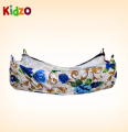 kidzo Pair of metal hooks & Cradle Cover / Jholi / Chatiya With Mosquito Net In Multicolor. 