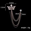 Crown Brooch For Men For Shirt Jacket Coat Wedding Party Jewellery Gift. 