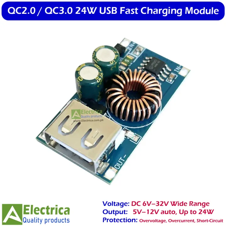 6-32V%20to%205V%20QC2.0%20/%20QC3.0%2024W%20USB%20Fast%20Quick%20Charger%20Module,%20DC-DC%20Step-Down%20Converter%20for%20Apple,%20Huawei%20FCP,%20Samsung%20AFC%20&%20DIY%20Electronics%20by%20Electrica%20-%20Image%204