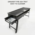 Portable BBQ Grill Charcoal Stainless Steel Foldable Barbecue Tool Kits for Camping Picnic Outdoor Garden Party. 