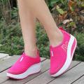 【ALLGOOD】Fashion Platform Shoes Women Loafers Breathable Air Mesh Swing Wedges Shoe. 