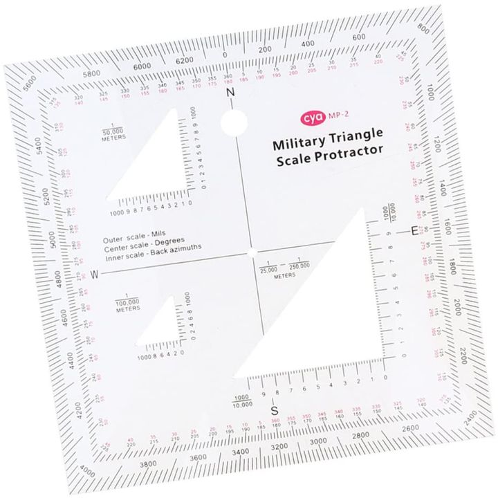 Coordinate Scale Protractor Outdoor Survival Supplies for UTM/MGRS 1:25000 1:50000 1:100000 1:250000 Scale Map