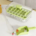 Press Type Ice Cube Mould with Lid Silicone Ice Cube Mold Square  Ice Cube Maker Tray Kitchen Accessories.. 