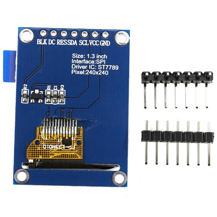 65K Full Color TFT Module-1*1.3 inch 7 Pin TFT Display
1*2 kinds of pin headers（not welding）-Blue