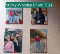 Pack of 4 Customize Photo Tile 5x8 inch size - stickable frame wall art. 