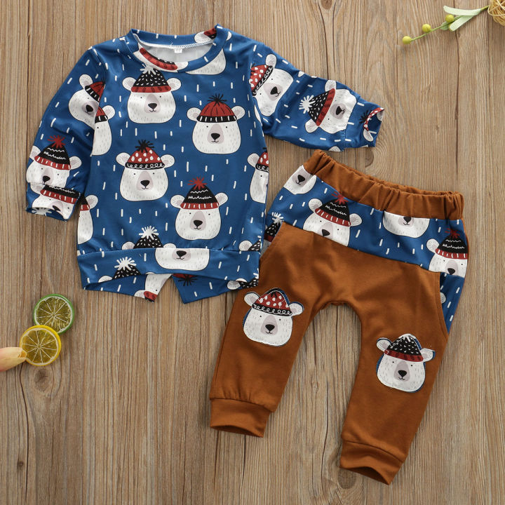 Toddler%20Baby%20Clothes%20Set,%20Boys%20Girls%20Autumn%20Long%20Sleeve%20Top%20Printed%20Long%20Pants%20Outfit%20-%20Image%203