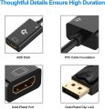Rankie DisplayPort (DP) to HDMI Adapter, 4K Resolution Ready Converter with Audio (Black). 