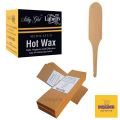 Lubna's Wonder Wax With Spatula & 50 pcs Strips - Lubnas Hair Removal Wax With Waxing Paper & Applicator Stick. 