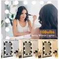 3 Colour Changing Light Adjustable Mode Vanity Light Bathroom Washroom Dressing Room Table Makeup Mirror 10 Adhesive Led Light Bulbs. 